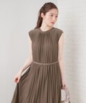 ワンピース プリーツワンピース「イージーアイロ...の詳細画像1