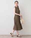 ワンピース プリーツワンピース「イージーアイロ...の詳細画像5