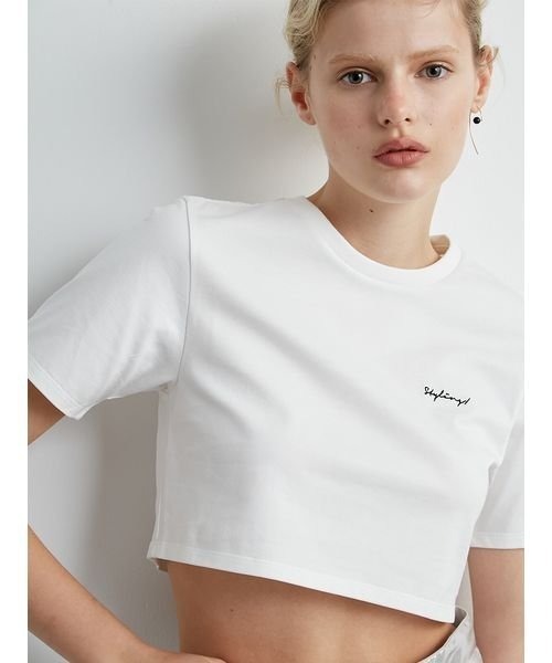 「styling/」 半袖Tシャツ FREE ホワイト レディース_画像3