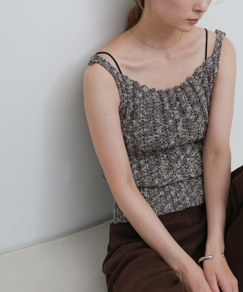 select MOCA（セレクトモカ） ベスト ジレ ミックス編みサマーニット