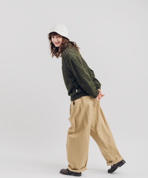 「MUHET」 長袖ポロシャツ MEDIUM ブラック レディース_画像3