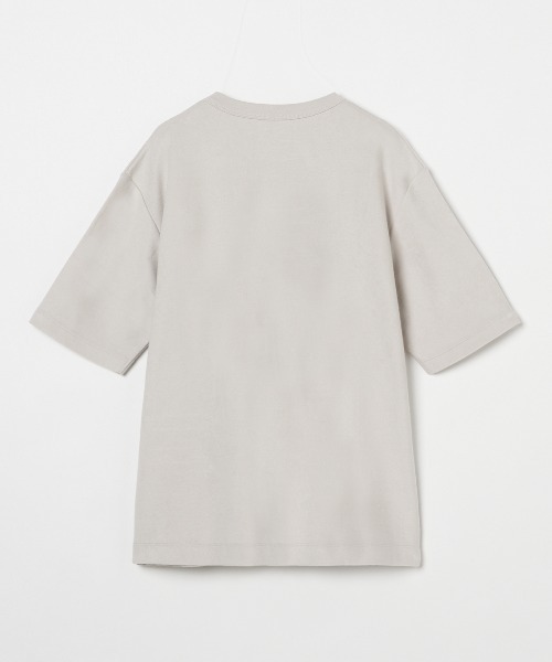 「three dots」 半袖Tシャツ MEDIUM ライトグレー メンズ_画像4