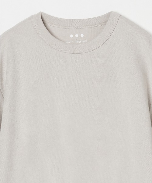 「three dots」 半袖Tシャツ MEDIUM ライトグレー メンズ_画像5
