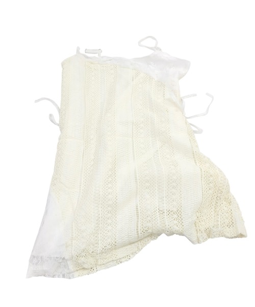 「VIBGYOR」 キャミソールワンピース MEDIUM アイボリー レディース_画像9