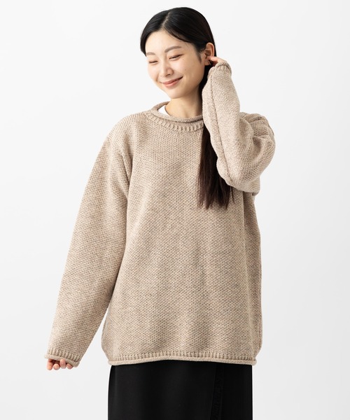 ※再値下げ【新品】aran WOOLLEN MILLS メリノウール ニットM aran WOOLLEN MILLS（アランウーレンミルズ） セーター ニット メリノ