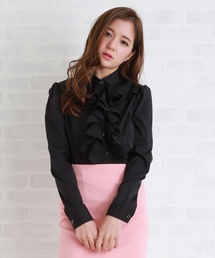 Lace Ladies（レースレディース） ブラウス シャツ 丸襟フリル長袖