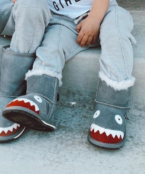 EMU Australia - ブーツ スノーシューズ Shark Walker キッズ 小わっぱ お坊っちゃん うしろ帯 キッズ、ジュニアシューズ-ベビー、キッズ、マタニティ