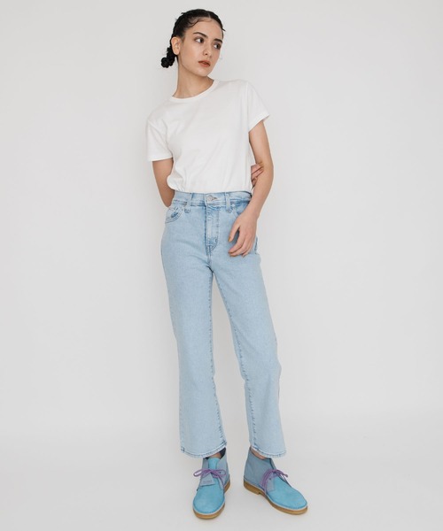 Levi's パンツ デニム ジーンズ HIGH WAISTED CROP フレア LIGHT