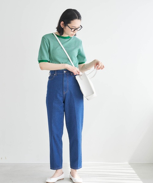 tシャツ 「別注」Healthknit / ワッフル ボーダー Tシャツ レディース Healthknit tシャツ 「HEALTHKNIT/ヘルスニット」 別注 ヘンリー