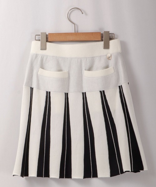 贈り物 スカート Cecil Mcbee Green ニットプリーツミニスカート スカート カラー ホワイト Dustydiamondboutique Com