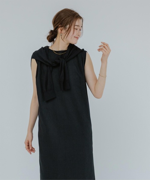 専用✨　ヨーコチャン　コクーンワンピース　スナイデル　ノースリブラウス YOKO CHAN ヨーコチャン ワンピース ブラック ノースリーブ
