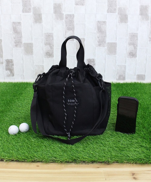 TopIsm ゴルフ 2WAY 巾着タイプ ゴルフラウンドバッグ カート