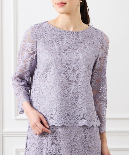 AIMER エメ フォーマルブラウス（Ｍ) WEB限定】レースブラウス×パンツセットアップ(M ブラック): AIMER