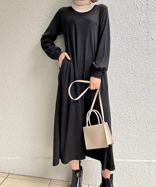 ワンピース ポケット付きフレアロングワンピース : ZOZOTOWN Yahoo!店