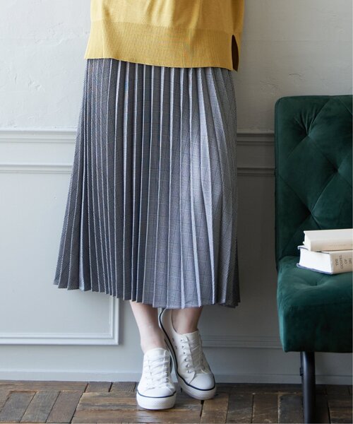 ikka（イッカ） スカート ウーリッシュフラノプリーツスカート