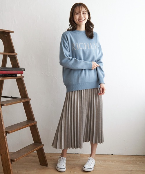 ikka（イッカ） スカート ウーリッシュフラノプリーツスカート