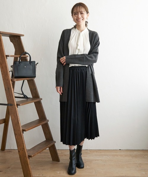 ikka（イッカ） スカート ウーリッシュフラノプリーツスカート