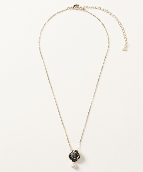 LANVIN en Bleu ネックレス セサンパ ブラックローズモチーフ