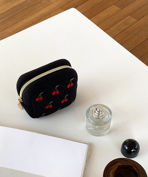 ポチポチ ミニサイズ Pochi Pouch（ポチポーチ） ポーチ Pochi Pouch/さくらんぼ柄 スクエア