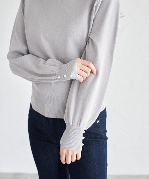 スカーフ付きリブニットプルオーバー tocco closet（トッコ クローゼット） ニット 「ZOZO限定」スカーフ
