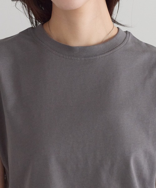 sakishimatokyo tシャツ 「USAコットン」ワイドノースリーブTシャツ