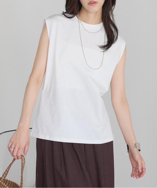 sakishimatokyo tシャツ 「USAコットン」ワイドノースリーブTシャツ