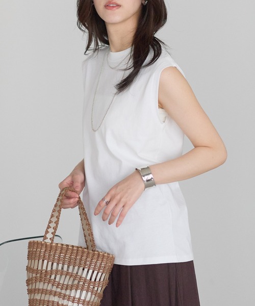 sakishimatokyo tシャツ 「USAコットン」ワイドノースリーブTシャツ