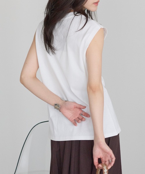 オーラリー   ノースリーブ  カットソー  Tシャツ AURALEE＞ノースリーブ カットソー