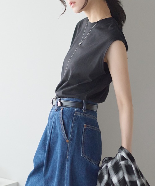 sakishimatokyo tシャツ 「USAコットン」ワイドノースリーブTシャツ