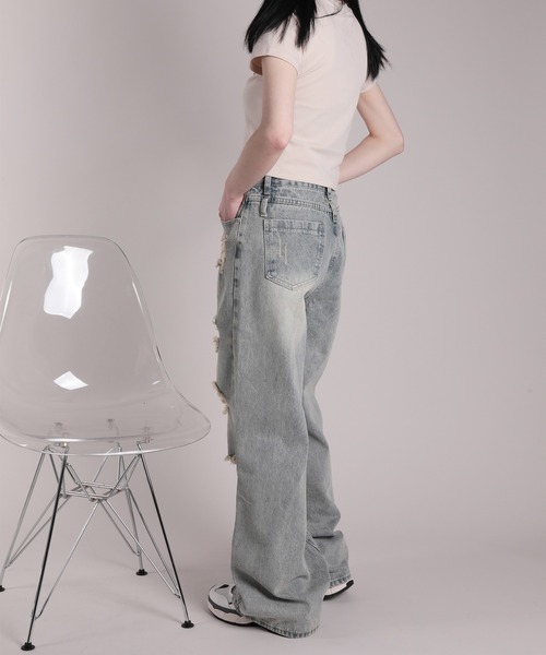 ジーンズ デニム デニムパンツ 「HOOK」for girls ダメージ