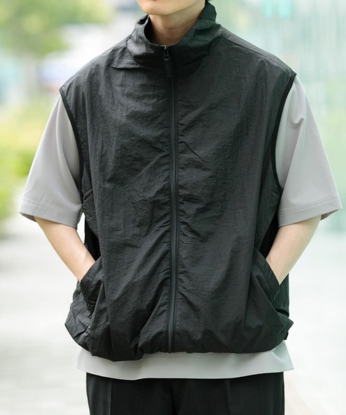 ITEMS URBANRESEARCH ベスト ジレ メッシュライニング Zip Up