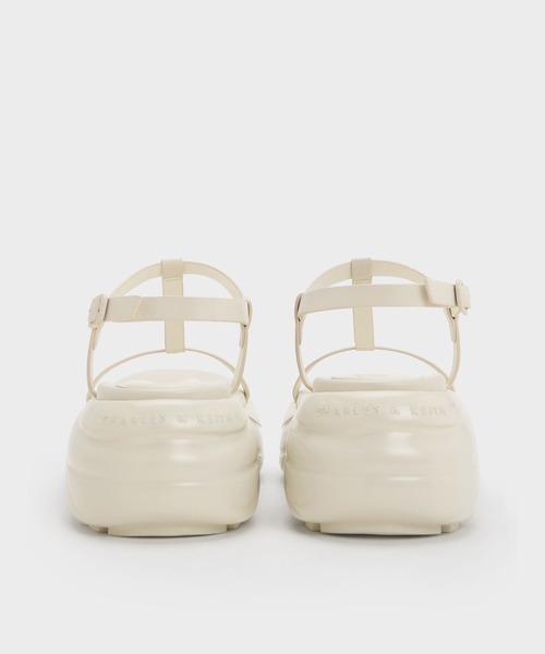 CHARLES ＆ KEITH サンダル ティーバーカーブプラットフォーム