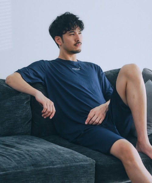 TENTIAL BAKUNE パジャマ M ネイビー 半袖 BAKUNE Mesh Short Sleeve T-Shirt（ルームウェア/パジャマ