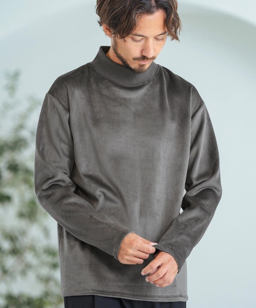 Magine（マージン） tシャツ mlt4785-Back Brushed Corduroy Mockneck