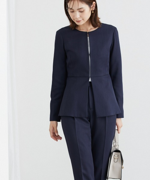 美品⭐︎RHYME セットアップパンツスーツ ダブル WASHABLE ネイビーS 7days Life Styling セレモニースーツ セットアップ 入学式 卒業式