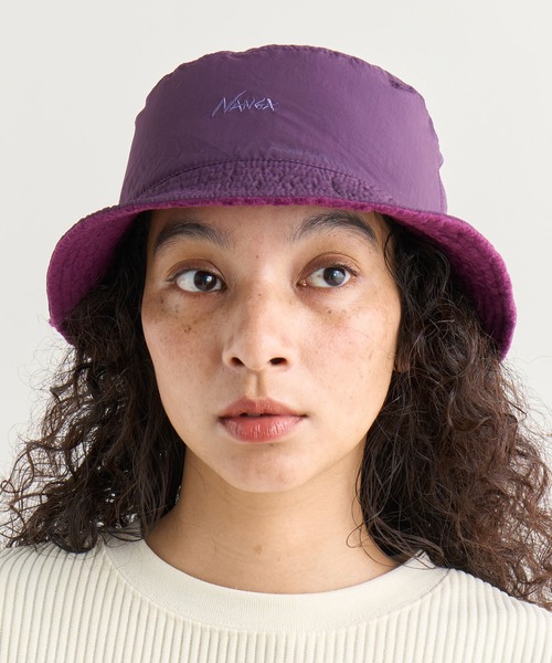 nagonstans 赤いハット 試着程度 NANGA（ナンガ） 帽子 ハット REVERSIBLE FREECE HAT/リバーシブル