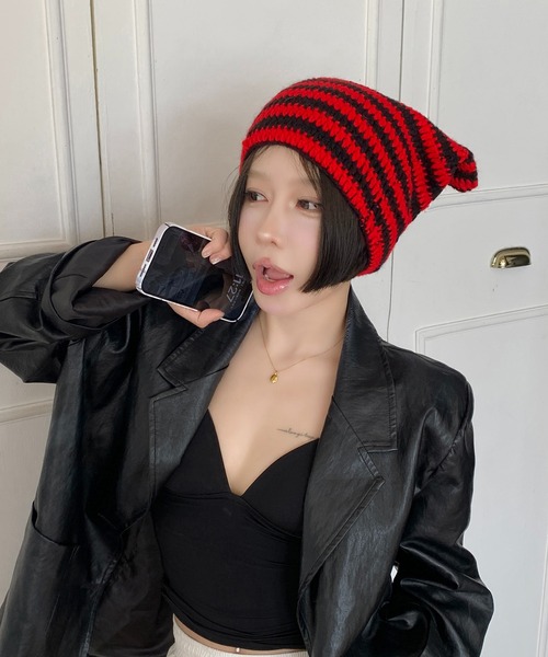 Lovekiller 猫耳ニット帽 LOVEKILLER×CODE:R 猫耳ニット帽 ラブキラー
