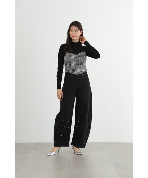 ジルJILL☆オーガニックパールデニムパンツ JILL STUART ジーンズ デニム デニムパンツ オーガニックパール