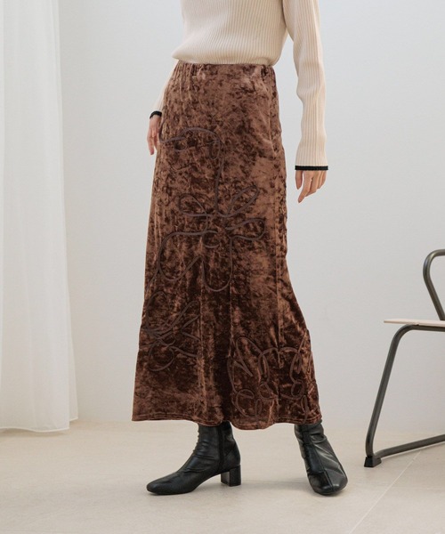 LOWRYS FARM（ローリーズファーム） スカート コードシシュウベロア