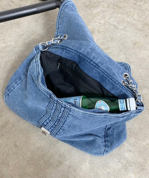 non-hedge ショルダーバッグ バッグ デニムフラップチェーン
