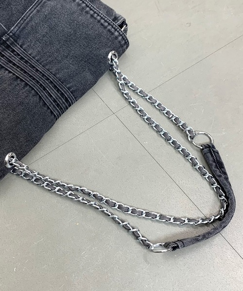non-hedge ショルダーバッグ バッグ デニムフラップチェーン