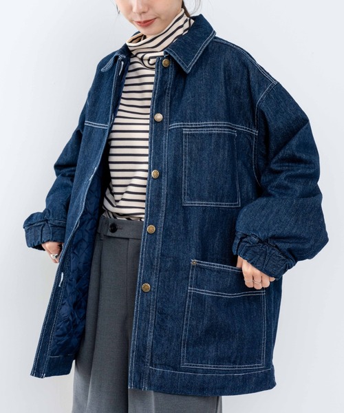 ジャケット Gジャン 「refinedworks」 デニムの温かいジャケットコート 
