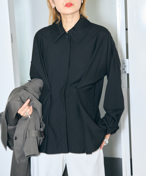 SEEALL ブラウス シャツ TUCK SHIRT SAW41 SH102：シャツ レディース  