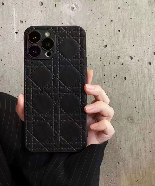 shopnikoniko スマホケース ダイヤキルティング風 Iphoneケース 13 14