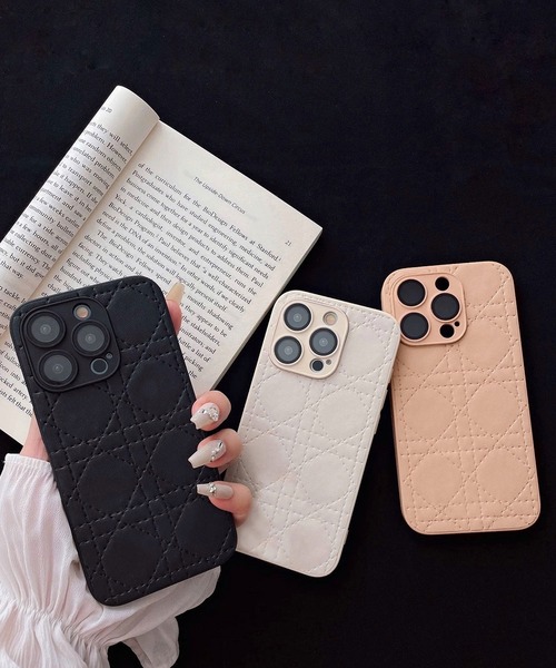 shopnikoniko（ショップにこにこ） スマホケース ダイヤキルティング風