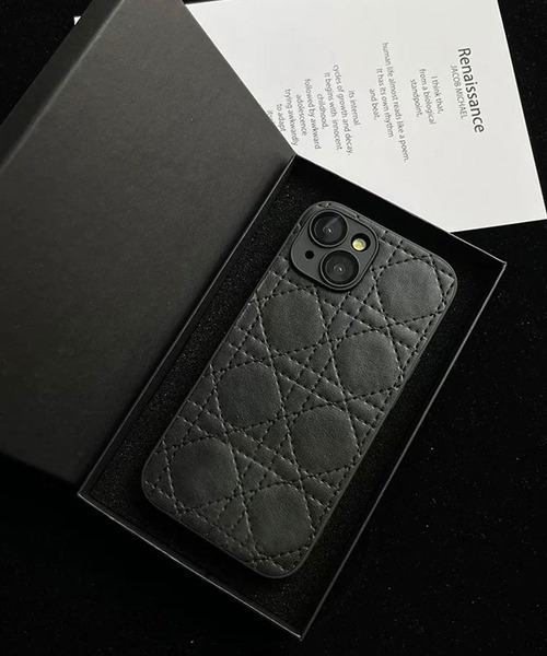 shopnikoniko（ショップにこにこ） スマホケース ダイヤキルティング風