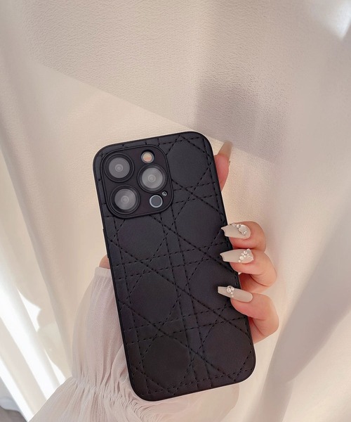shopnikoniko（ショップにこにこ） スマホケース ダイヤキルティング風