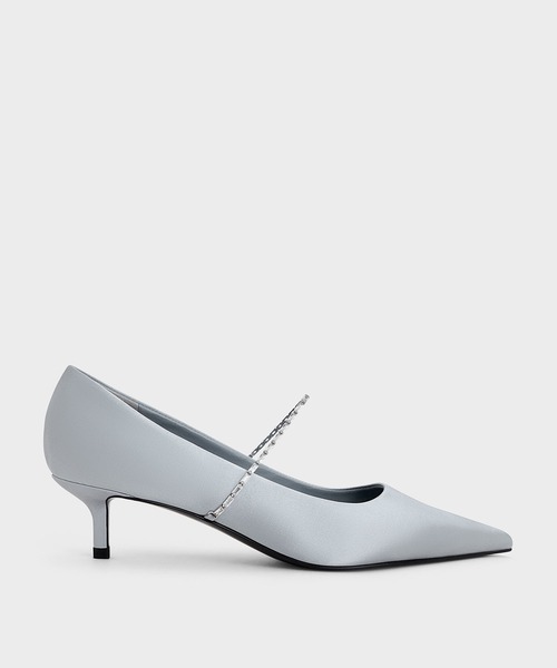 CHARLES ＆ KEITH（チャールズ&キース） パンプス サテン クリスタル