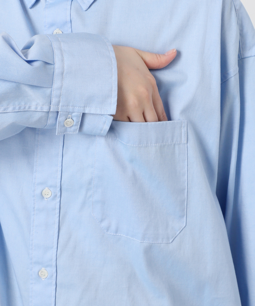 SLOBE IENA ファインOXオーバーロングシャツ 一部店舗・WEB限定カラーあり/追加》ファインOXオーバーロング