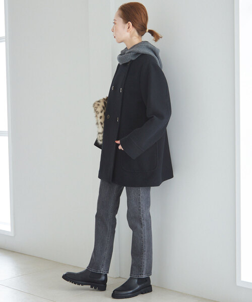 SLOBE IENA（スローブイエナ） ノーカラーコート 36 ピンク レディース